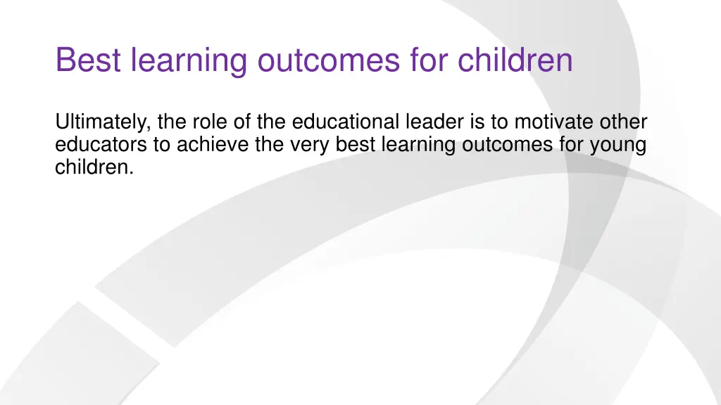 best learning outcomes for children