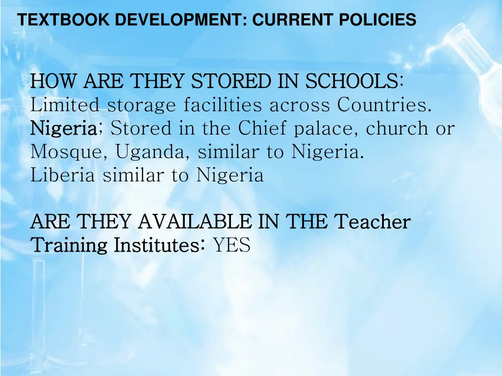 textbook development current policies