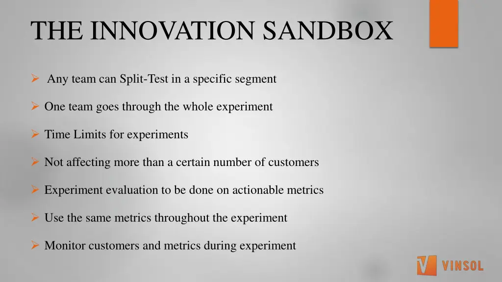 the innovation sandbox