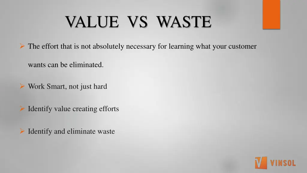 value vs waste