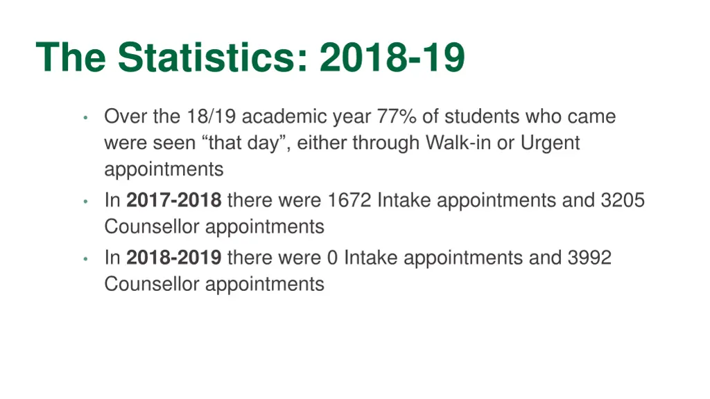 the statistics 2018 19