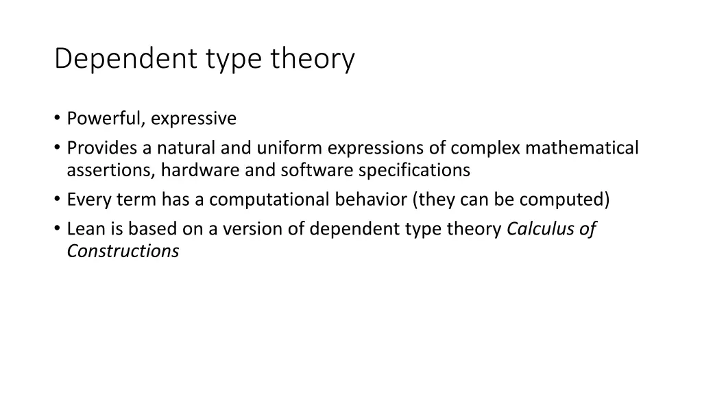 dependent type theory