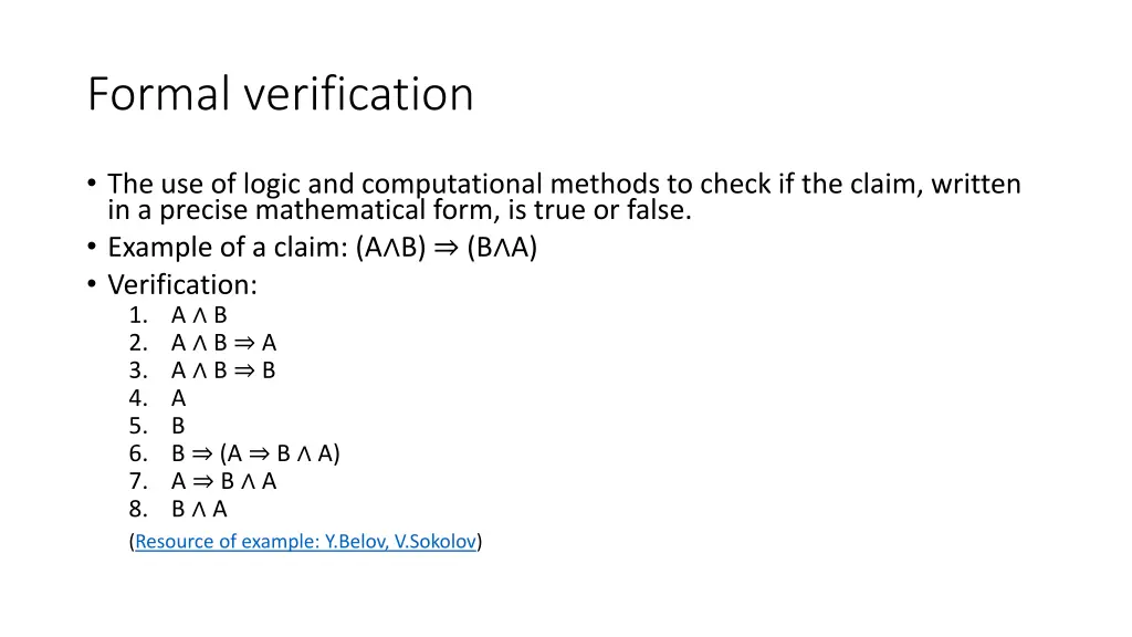 formal verification