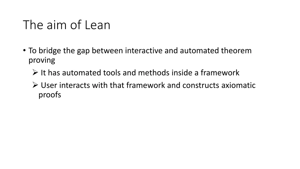 the aim of lean