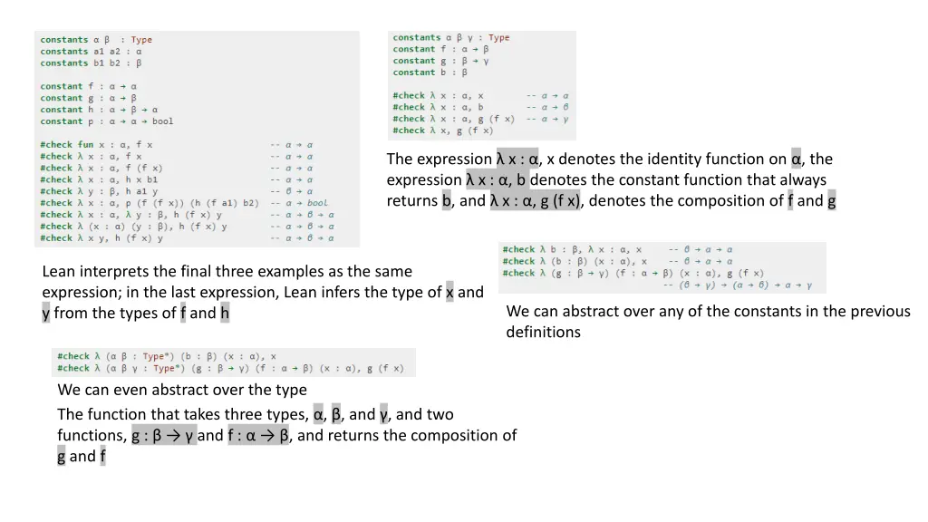 the expression x x denotes the identity function