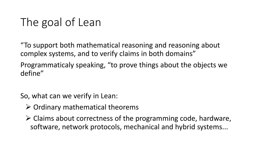 the goal of lean