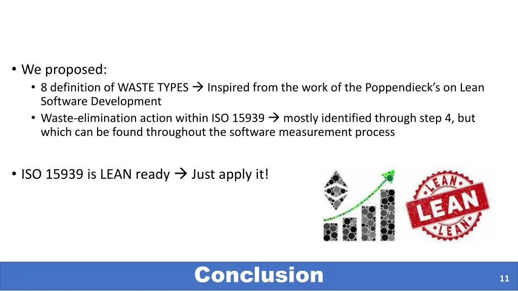 we proposed 8 definition of waste types inspired