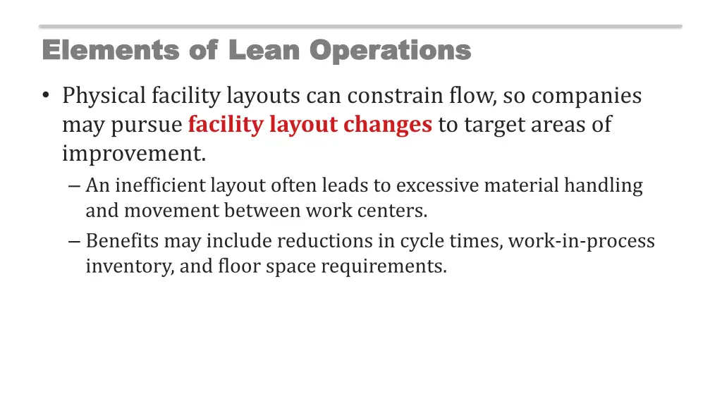 elements of lean operations elements of lean 2