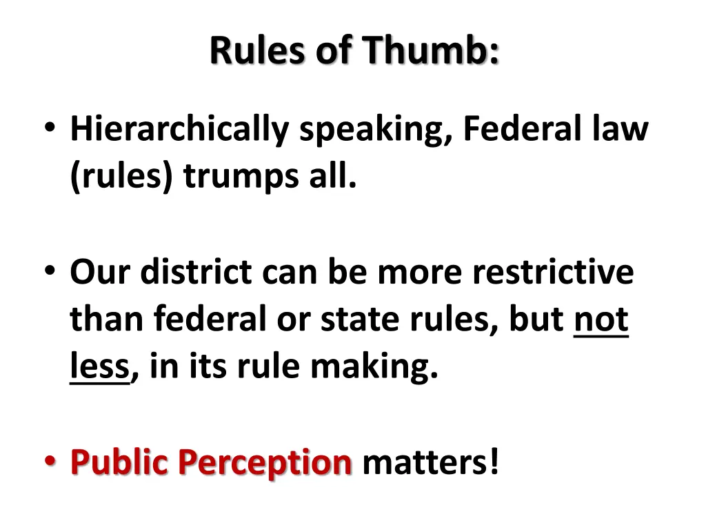 rules of thumb