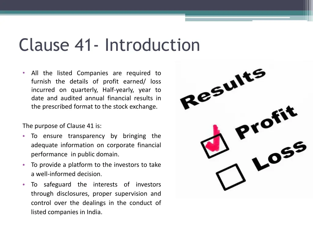 clause 41 introduction