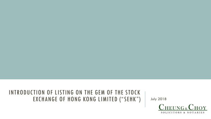 introduction of listing on the gem of the stock