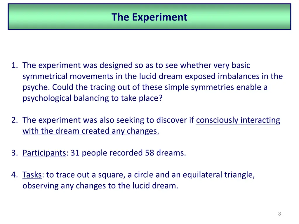 the experiment