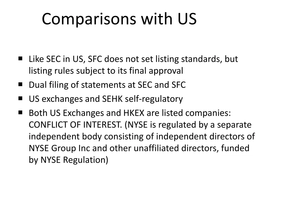 comparisons with us