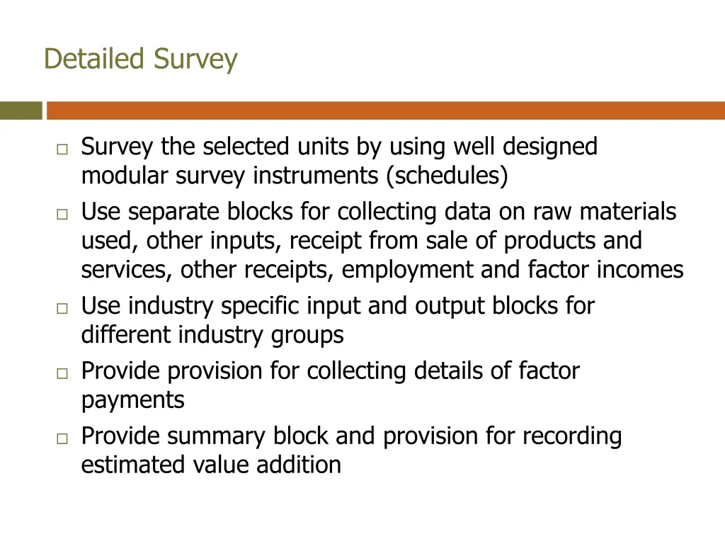 detailed survey