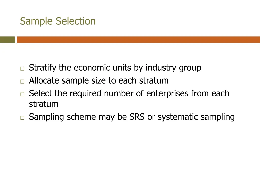 sample selection