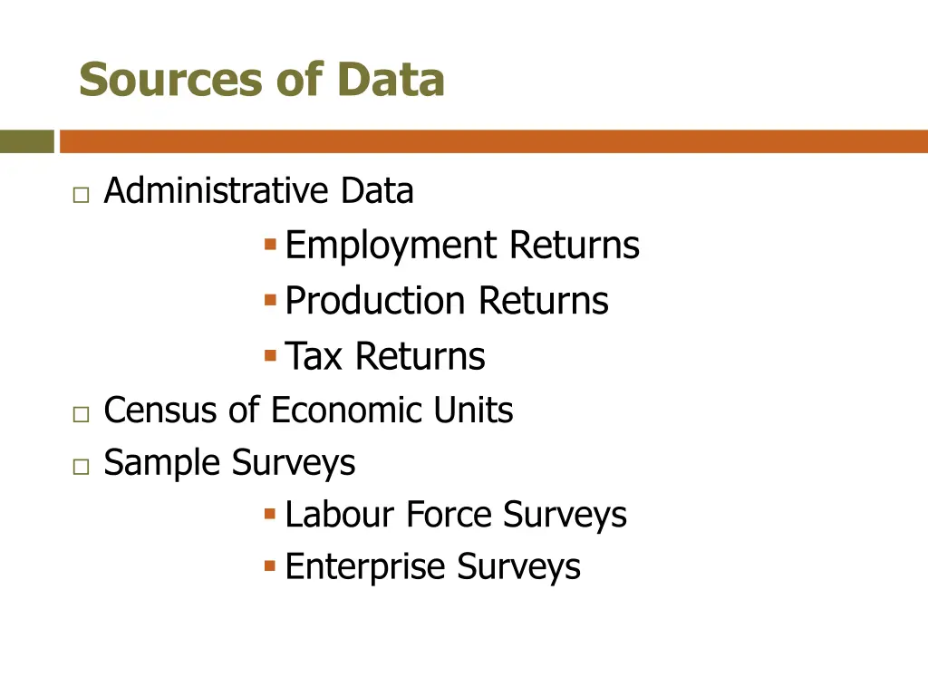 sources of data