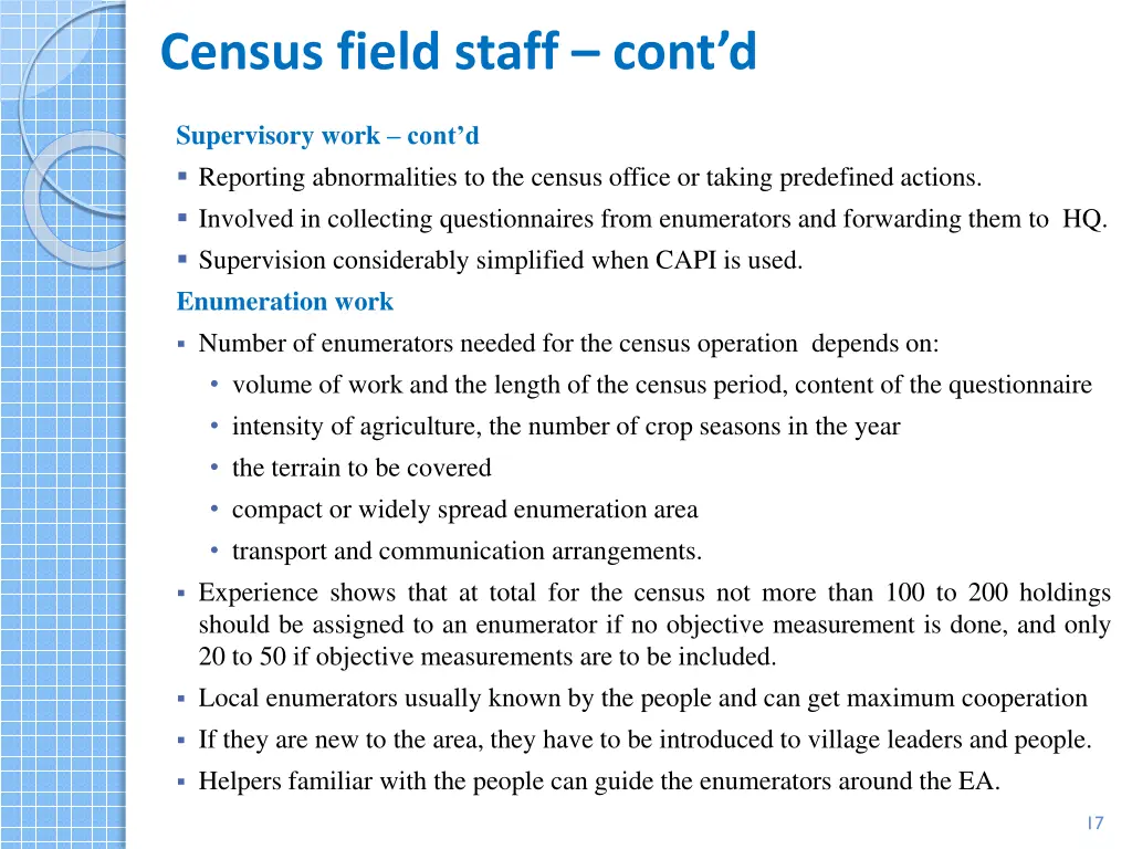 census field staff cont d 1