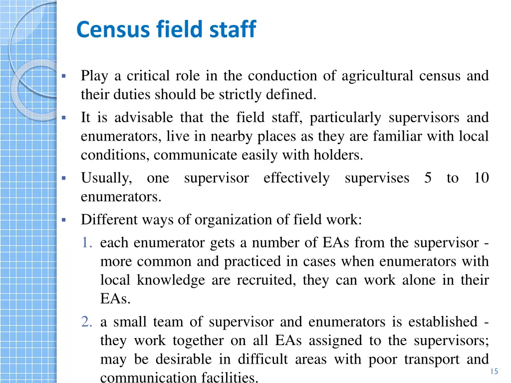 census field staff