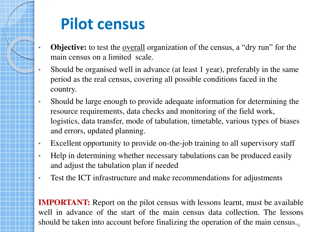 pilot census