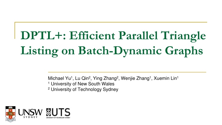 dptl efficient parallel triangle listing on batch