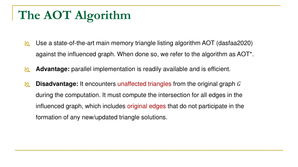 the aot algorithm