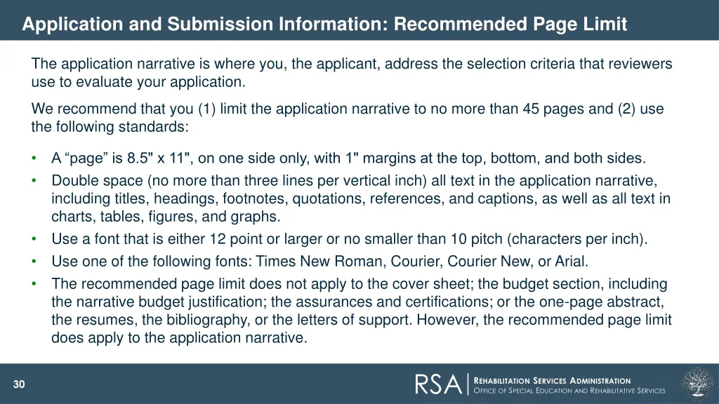 application and submission information 2