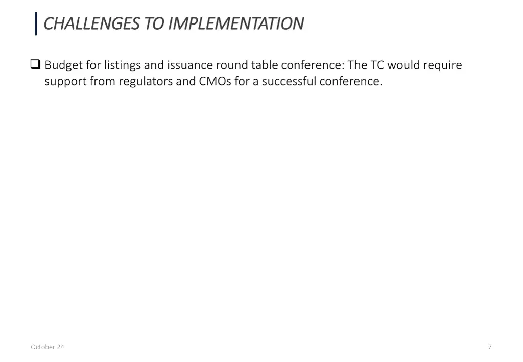 challenges to implementation challenges