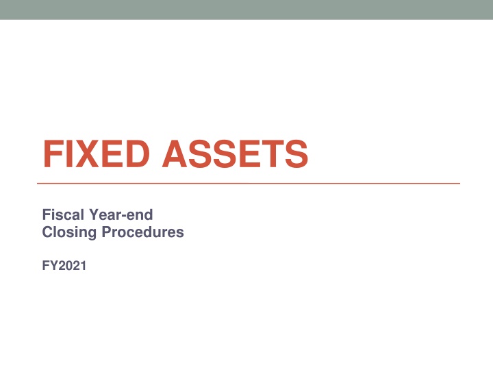 fixed assets