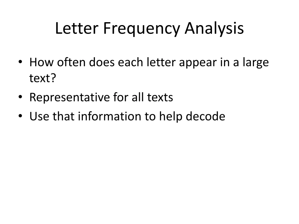 letter frequency analysis