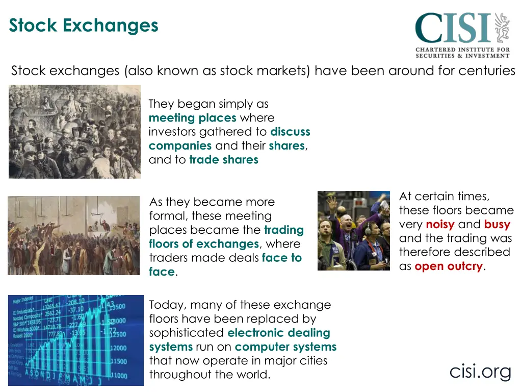 stock exchanges