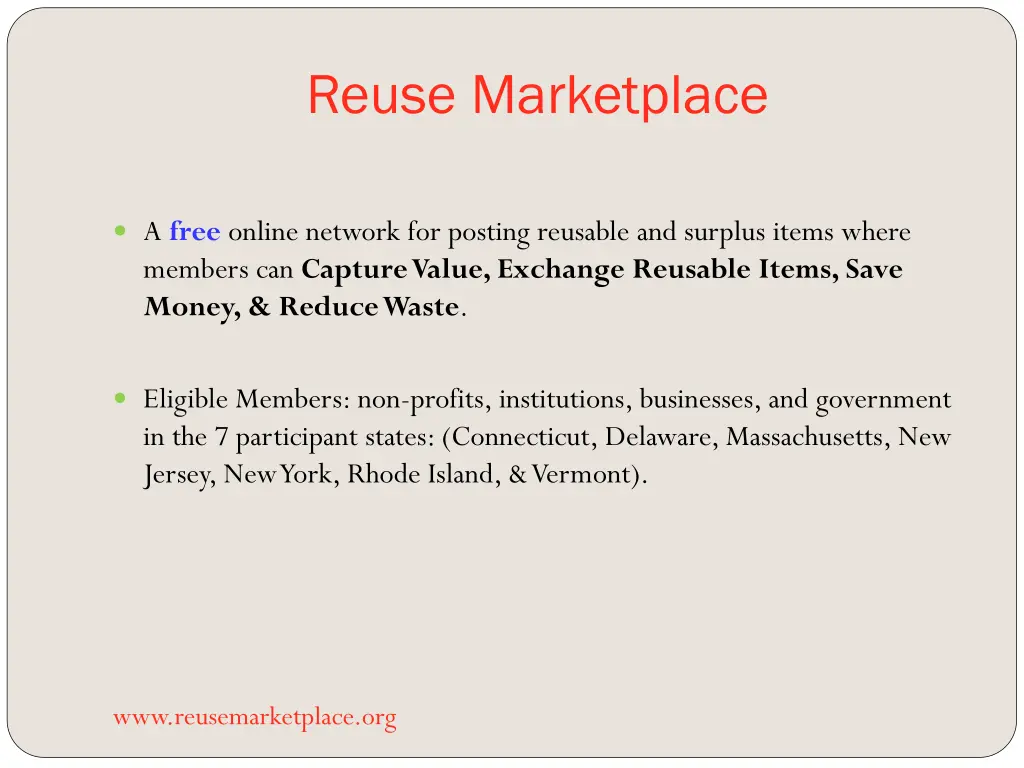 reuse marketplace