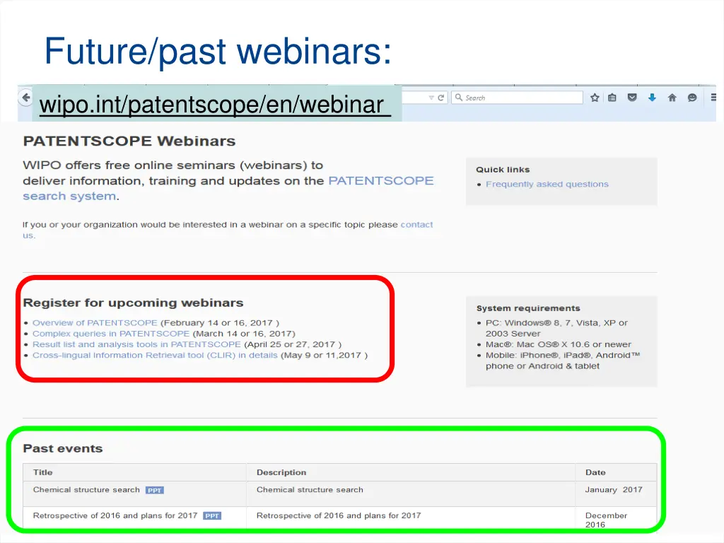 future past webinars