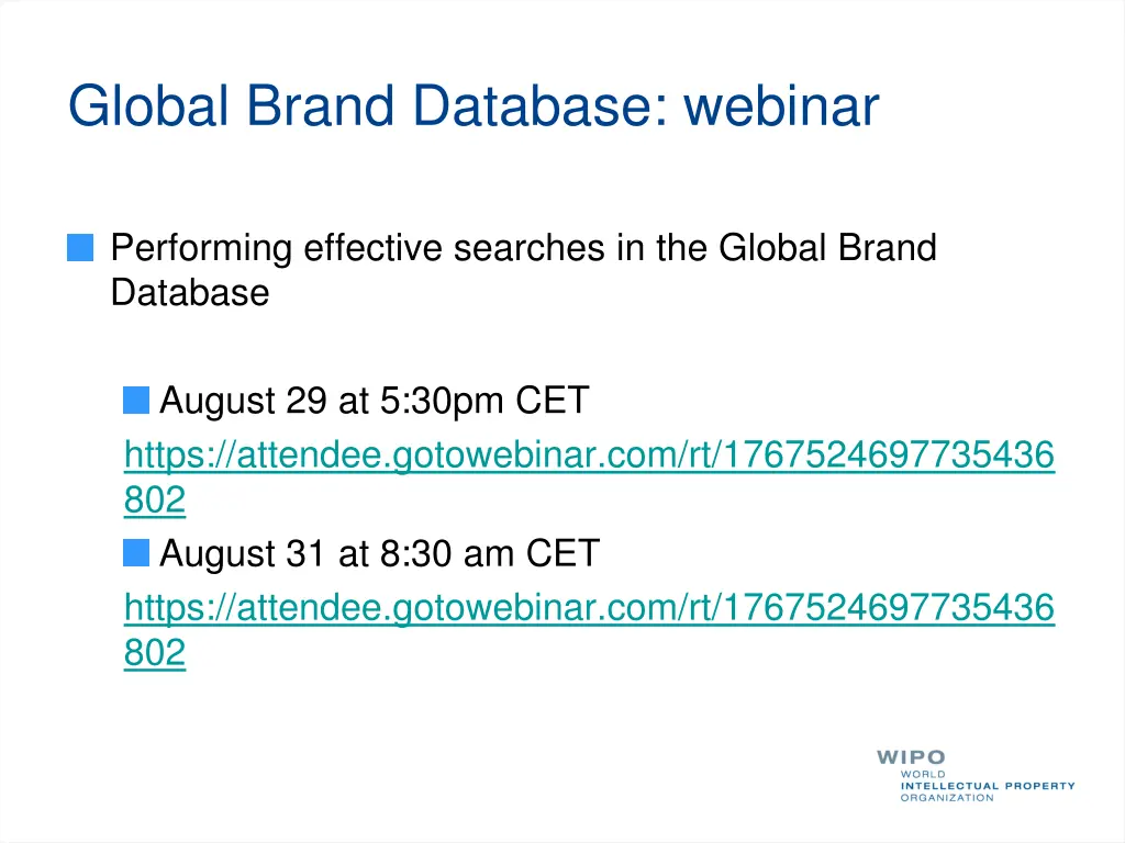 global brand database webinar