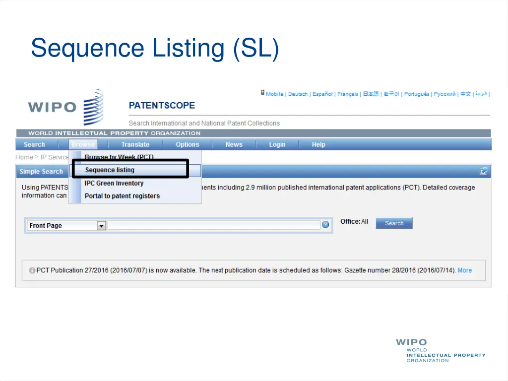 sequence listing sl