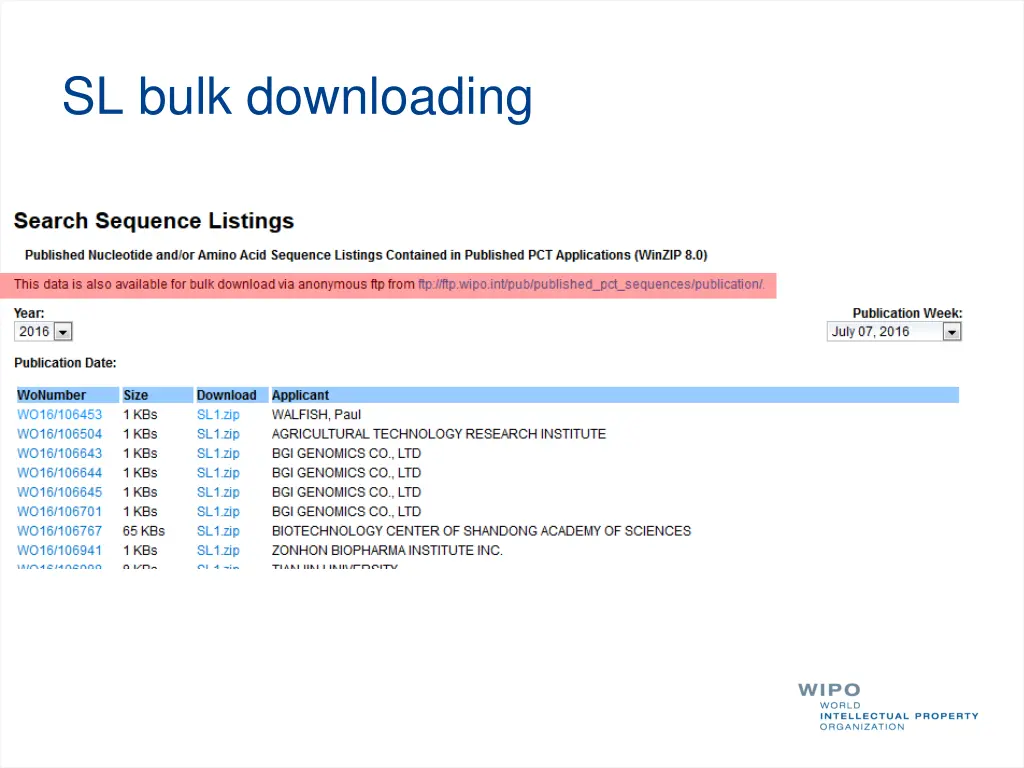 sl bulk downloading