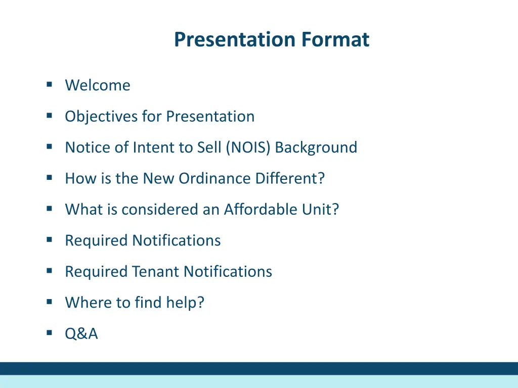 presentation format