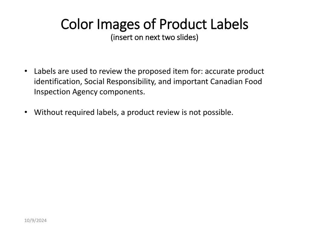 color images of product labels color images