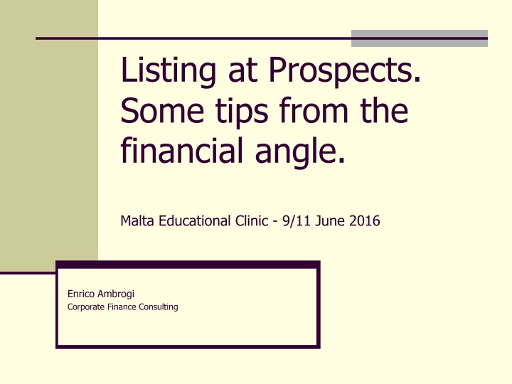 listing at prospects some tips from the financial