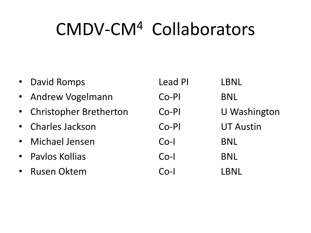 cmdv cm 4 collaborators