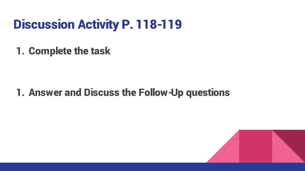 discussion activity p 118 119