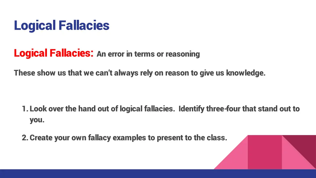 logical fallacies