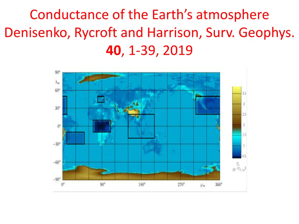 conductance of the earth s atmosphere denisenko