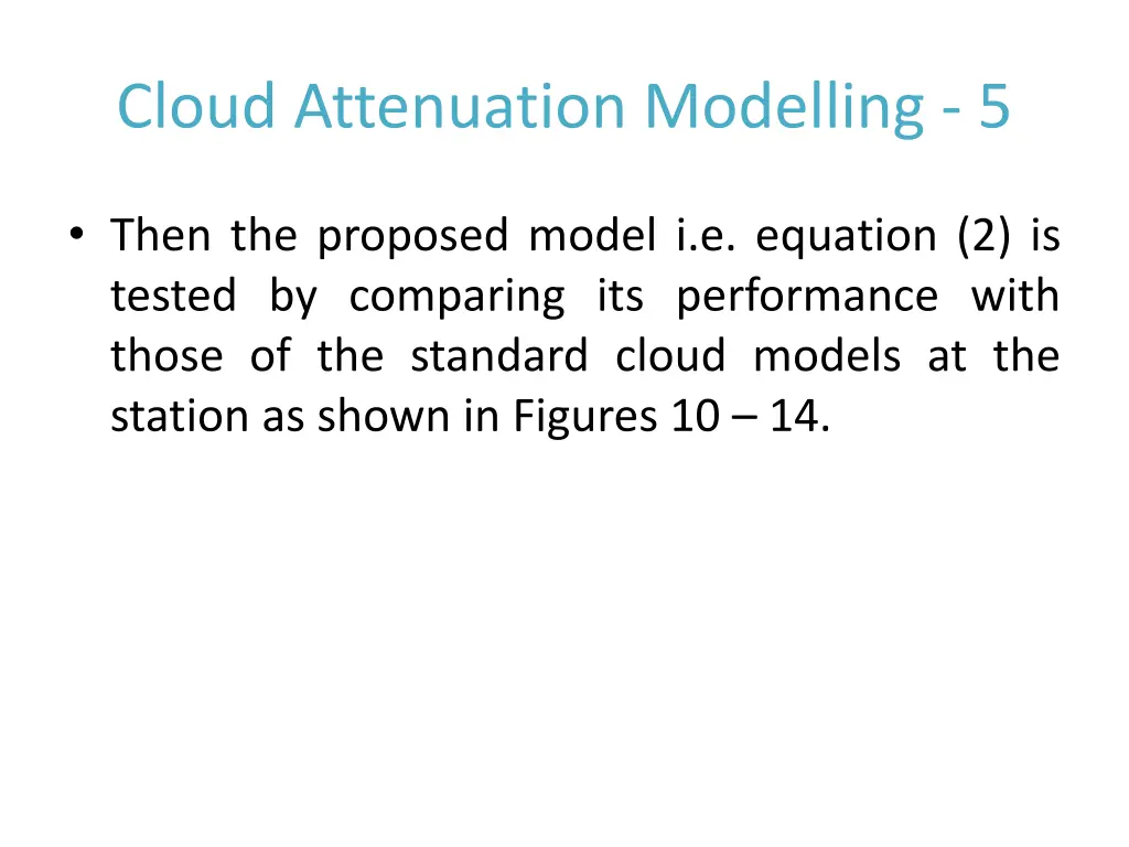 cloud attenuation modelling 5