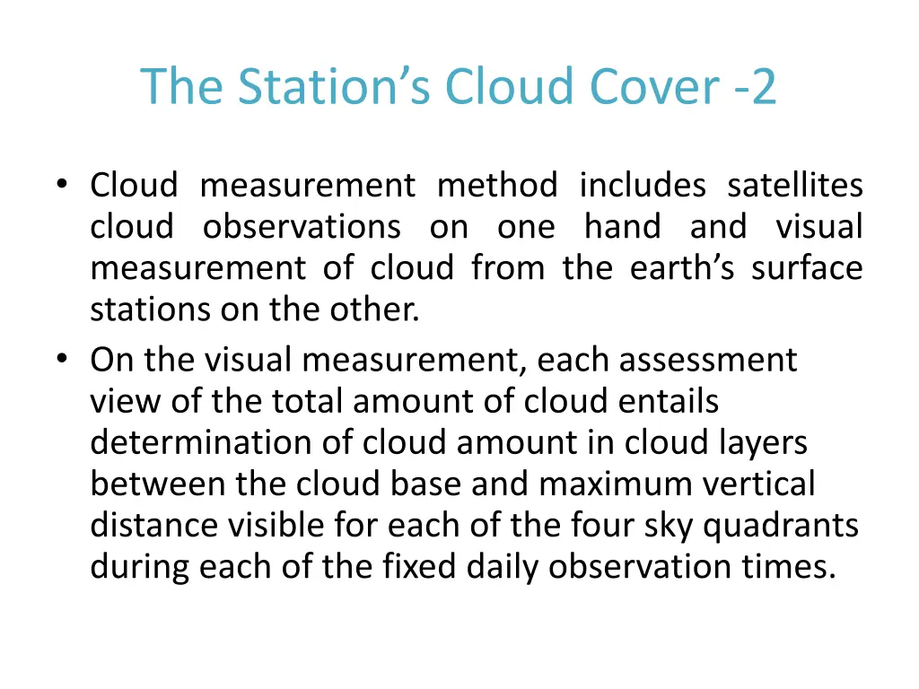 the station s cloud cover 2