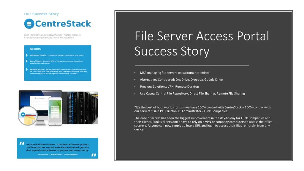 file server access portal success story