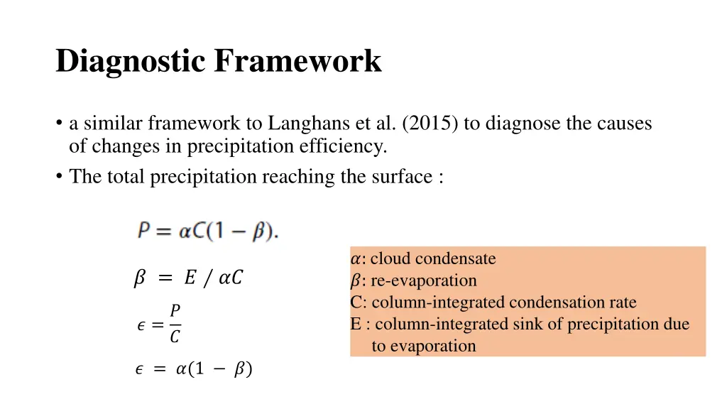 diagnostic framework