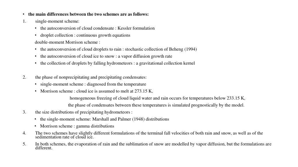 the main differences between the two schemes