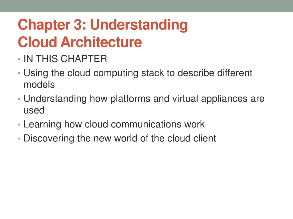 chapter 3 understanding cloud architecture