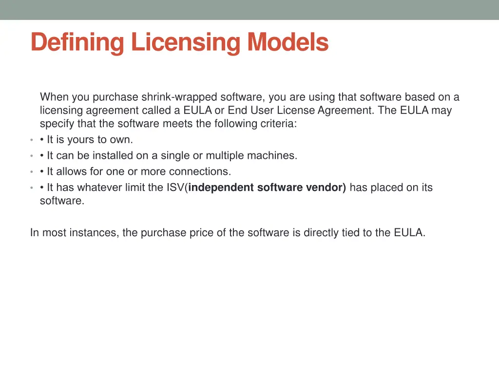 defining licensing models