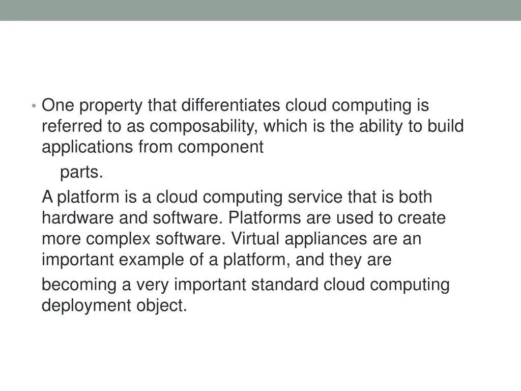 one property that differentiates cloud computing